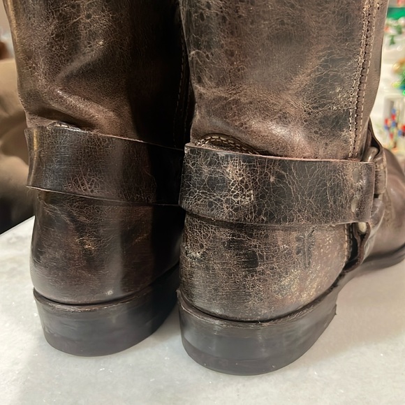 FRYE Mens Conway Harness Distressed Boots Size 11 - Picture 8 of 13